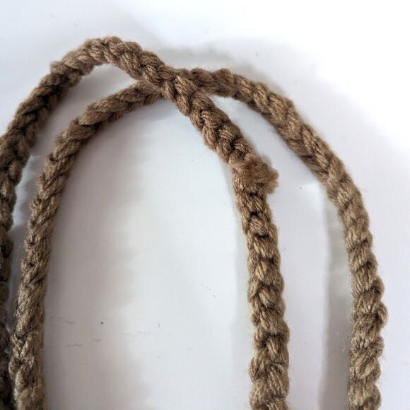 Vintage Handmade Granny Square Shoulder Purse Bag Green Beige Crochet Knit Mini - Picture 4 of 8